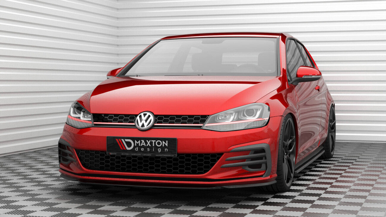 Maxton Design Cup Spoilerlippe Front Ansatz für VW Golf 7 GTI Facelift (2017-2021) | V.5