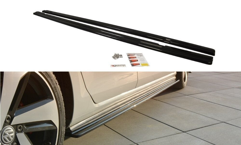 Maxton Design Seitenschweller Ansatz Cup Leisten (breit) für VW Golf 7 GTI inkl. Facelift (2014-2021)