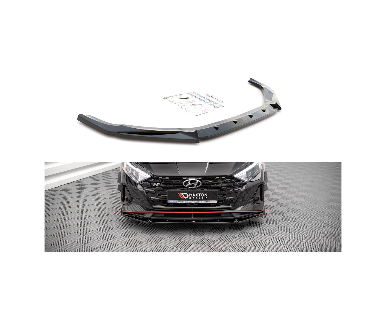 Cup Spoilerlippe Front Ansatz V.2 für Hyundai I20 N Mk3