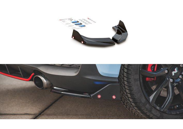 Heck Ansatz Flaps Diffusor + Flaps V.6 für Hyundai I30 N Mk3 Hatchback