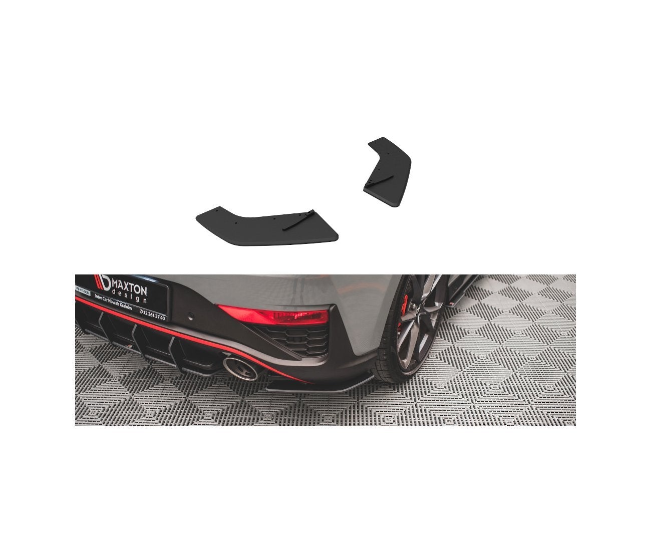 Street Pro Heck Ansatz Flaps Diffusor für Hyundai I30 N Hatchback Mk3 Facelift